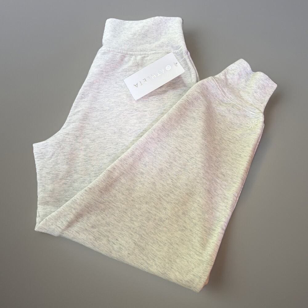 NWT Athleta Coaster luxe high rise jogger- small S Heather Gray Athleisure SOFT